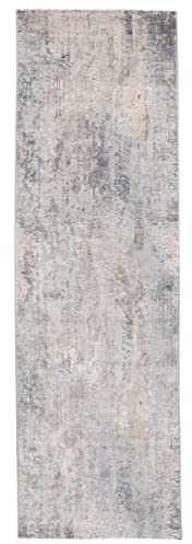 RugVista, Ritz, Teppich, Mittelflor Teppich, 80 x 250 cm, Läufer, Modern, Oeko-Tex Standard 100, Polyester, Flur, Schlafzimmer, Küche, Wohnzimmer, Hellgrau/Beige, Mehrfarbig