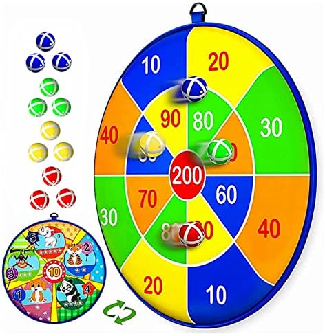 25.5in Large Kids Dart Board with 12 Sticky Balls, Kids Ball Games, Indoor/Outdoor/Garden/Board/Fun Party Game Toys, for 3+ Year Old Boys & Girls (65cm)