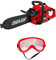 LEAN Toys Artigiano Set motosega elettrica sonora Occhiali giocattolo per bambini