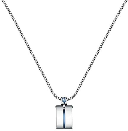 MASERATI Maserati Jewels Herren Halskette, aus Edelstahl, Blau PVD - JM121ATK07