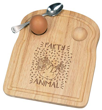 Paresseux Fête Animal Petit Déjeuner Fofolle Coquetier Board en Bois