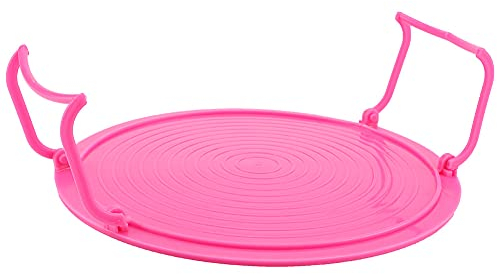 Changor Blue Microwave Oven Tray Rack, Made of Plastic Microwave Oven 23.5 * 23.5 * 8cm Microwave Plate Stacker