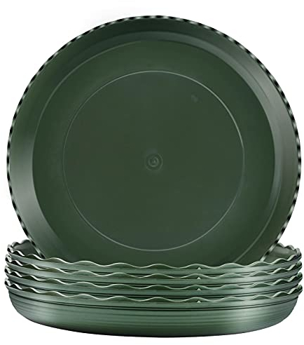 TStarJungle 5 Pack Plant Saucers, Flower Pot Drip Trays for Indoor/Outdoor Plants Garden Saucers Plant Pot Saucer Trays, Surface Protection for Household Plants - 25cm