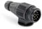 WilTec Prise de remorque 13 Broches – 12 V – Adaptateur en Plastique – Feu de Stop Clignotant pour Véhicule – Éclairage Sécurité routière de Voitures