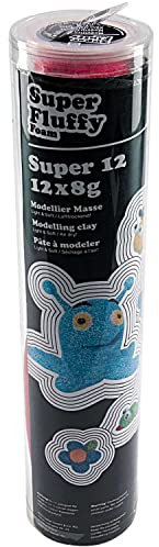 Sibylles Geschenkeartikel Super Fluffy Foam Modellier Set Top 12 - Schaumstoff - 8 Gramm - Luft Getrocknet - Kind - Spielen
