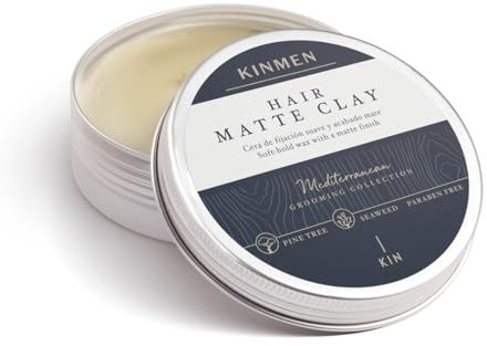 Kin Kinmen Hair Matte Clay 100 ml | Soft Hold & Matte Finish Texturierendes Wachs ermöglicht Stylen, Stylen oder Entstylen von Haaren - Ideal für kurzes bis mittellanges Haar