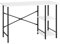 MyosHome - Escritorio Madera Metal, Mesa de Ordenador con 2 Estantes, Blanco y Metal 120 x 60 x 74 cm. Alexis