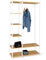 IDMarket - Garderobenschrank Regale L. 90 cm Detroit Industrial Design Holz und Metall weiß