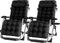 groundlevel.co.uk Extra Wide Gravity Chairs, Deluxe Deep Filled Cushions, Rust Proof, Lightweight Frame, Reclining, Includes Side Tray (Set of 1 Chair, Black)