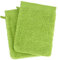 Lot de 2 Gants de Toilette 16x21 cm 100% Coton peigné Alba Vert Pomme