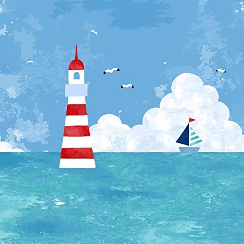 20 Servietten Segelboot an Leuchtturm | Tischdeko | Decoupage | Serviettentechnik 33x33cm