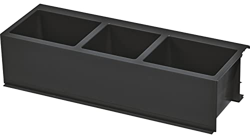 NINKA 5051.82 41514 Schubladen Ordnungssystem Höhe C mit 3-fächer für zusätzlichen Stauraum, Kunststoff anthrazit, Silber, sideBOX Legrabox