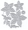 DzIxY Pretty Flowers Zweige Metall-Stanzformen für Kartenherstellung, Prägepapier, Stanzformen, Scrapbook, Maschinenschablonen, Aufbewahrungstaschen, Zubehör