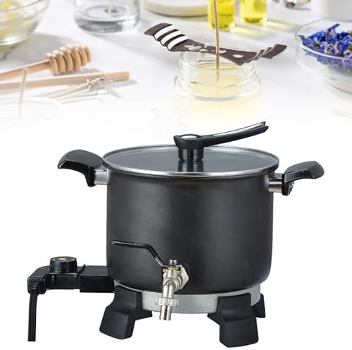 EUNEWR Wachsschmelzer für die Kerzenherstellung, 6L/5 kg, großer Wachsschmelztopf mit Ausguss für Sojawachs, Seifenbasis, Kerzenherstellung, Zubehör, einfaches Ausgießen, antihaftbeschichtet