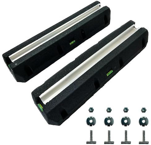 Lot de 2 bases d'amortissement 2 x 450 mm | pour pompes à chaleur | console de sol | pieds anti-vibrations | socle de montage | bloc de support en caoutchouc | pour climatisation | pour climatiseur |