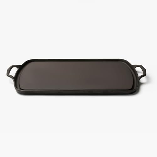 Field Company Double Burner Cast Iron Griddle – 16.5 Flat Top, Pre-Seasoned Cooking Surface for Pancakes, Bacon & Burgers, Made in USA
