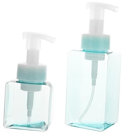 minkissy Tragbare Petg Schaumpumpe Flasche 250ml 450ml Quadratischer Behälter Wiederverwendbar Transparent Für Reisen Shampoo Lotion