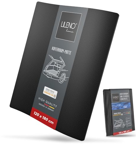 LILENO HOME Universal Anti Rutsch Schmutzmatte [120x180cm] Zuschneidbar und Wasserdicht - Antirutschmatte Auto - Kofferraummatte - Antirutschmatte Schubladen - Kofferraum Schutzmatte