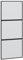 vidaXL Puerta corredera vidrio templado y aluminio negra 90x205 cm