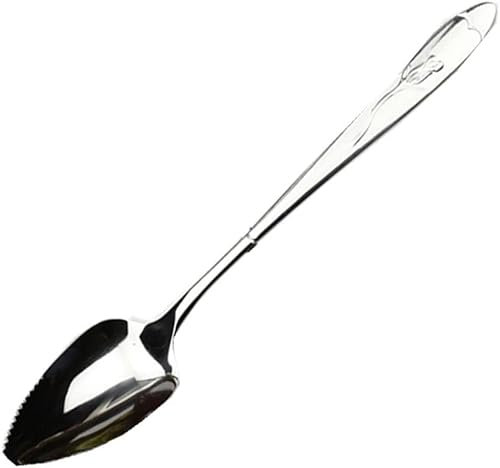 Silver Grapefruit Spoons, Stainless Steel Grapefruit Spoon, Chef Craft Serrated Grapefruit Spoon For Cirtrus Fruits, Kiwi, Salad, And Desserts Grapefruit Utensils