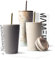 MAMEIDO Thermobecher personalisiert 470ml - Kaffeebecher to go mit Namen aus Edelstahl doppelwandig isoliert, auslaufsicher - Namensgravur als personalisiertes Geschenk (Taupe Grey, 0,47l)