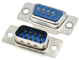 5Pcs DB9 DB15 DB25 DB37 Hole/Pin Female/Male Blue Welded Connector RS232 Serial Port Socket DB D-SUB Adapter 9/15/25/37 pin BIANMTSW(DB9 Male)