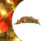 Willood Weihnachts-Türbogen mit LED-Lichtern Girlande Bogen Türkranz Weihnachten Weihnachtsdekoration Türschmuck Dekokranz Grün 90 cm PVC