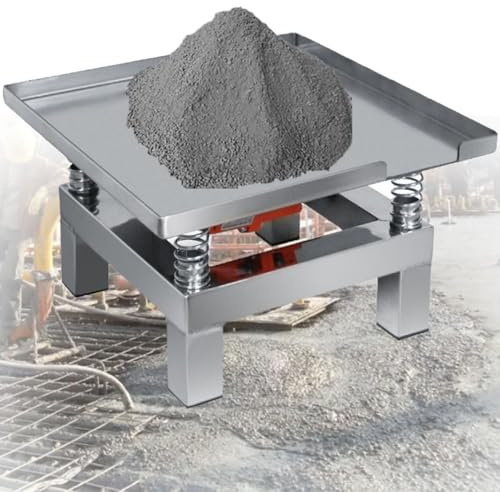 ylpddmm Beton Rütteltisch, Vibration Test Bench Test Beton-Rütteltisch Plattform Edelstahl Mini Vibration Tisch 350x350MM/500x500MM, für Betonprüfung und Formfüllung,50 * 50cm