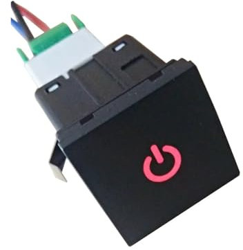 AXTGBHL Auto LED Nebelscheinwerfer Radar Ein-/Ausschalter Kamera Recorder Monitor Schalter Taste Passend for VW Golf 6 Jetta 5 MK5 Caddy EOS Scirocco(Power On Off)