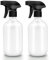 Criveple 2 botellas pulverizadoras, 500 ml de agua para plantas, atomizador, con puntas de pulverización ajustables, botella de pulverización de agua vacía, limpieza, hogar, jardín, peluquería (blanco