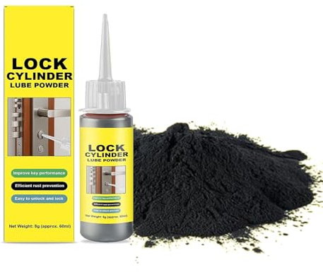 Graphite Lock Schmierpulver – 8 g Zylinderschmiermittel in Bleistiftform für Schlüssellöcher, Türen & Fenster – langanhaltende Reibungsreduzierung für reibungslosen Betrieb (1 Stück)