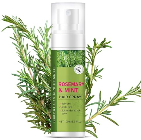 Mint & Rosmarin Haarspray - Leave-In Hair Conditioner Spray, Haarpflegeprodukt für trockenes, schwaches Haar, Verdickung, feuchtigkeitsspendend, täglich stärkender Nebel, Hydratation und Glanz für