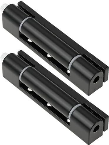 eMagTech 2 Pièces Charnières de Porte en PVC 92 Mm Profil 0 Degré Charnière Crayon K3282 CL240-1 Noir