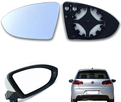 Derecho 7 Cristal Espejo Reemplazar Golf Ajustable | para Golf 7 MK7 GTD GTI 2013-2017 Retrovisor Exterior Ajustable Adecuado Lente de Marcha Atrás Espejo de Cristal de Marcha At