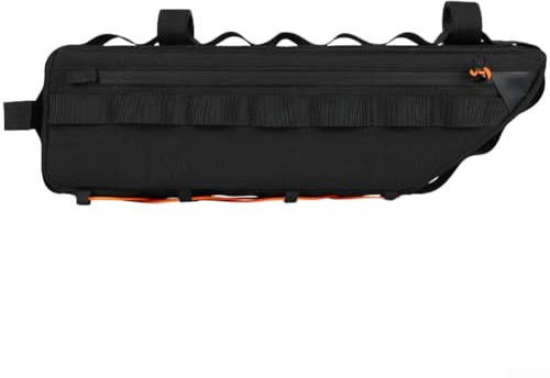 2.6L Waterproof Bike Frame Bag for Mountain and Road Bikes with Multiple Storage Compartments Side Mesh Pockets and Secure Straps