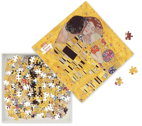 Puzzle - Gustav Klimt: Der Kuss: Unser faszinierendes, hochwertiges 1.000-teiliges Puzzle (73,5 cm x 51,0 cm) in stabiler Kartonverpackung