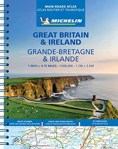 Great Britain & Ireland - Michelin Atlas A4 Spirale: Maßstab 1:300.000 (MICHELIN Atlanten)