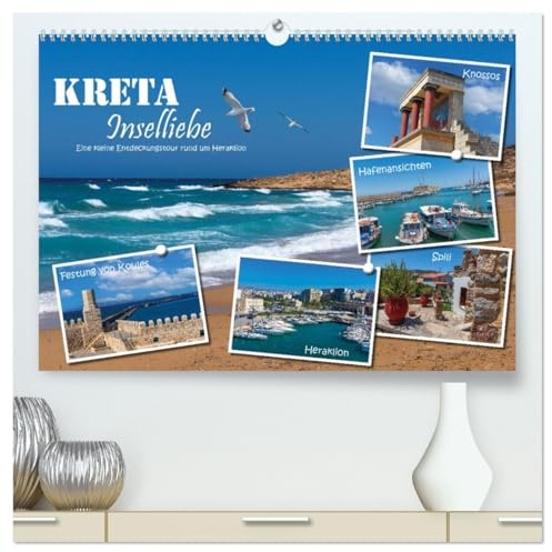 Kreta - Inselliebe (hochwertiger Premium Wandkalender 2026 DIN A2 quer), Kunstdruck in Hochglanz: Eine kleine Entdeckungstour rund um Heraklion (CALVENDO Orte)