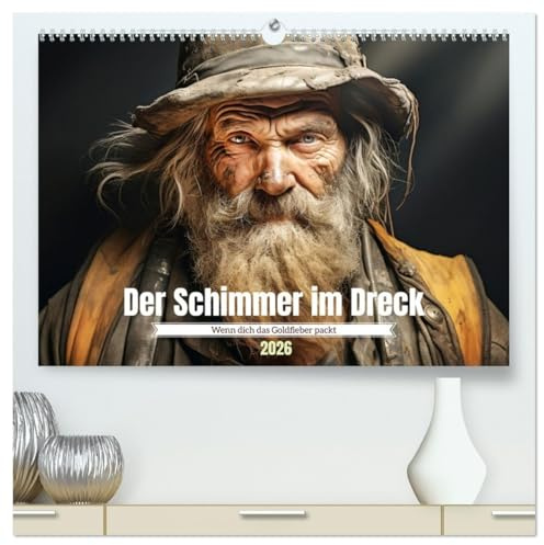 Der Schimmer im Dreck (hochwertiger Premium Wandkalender 2026 DIN A2 quer), Kunstdruck in Hochglanz: Wenn dich das Goldfieber packt (CALVENDO Wissenschaft)