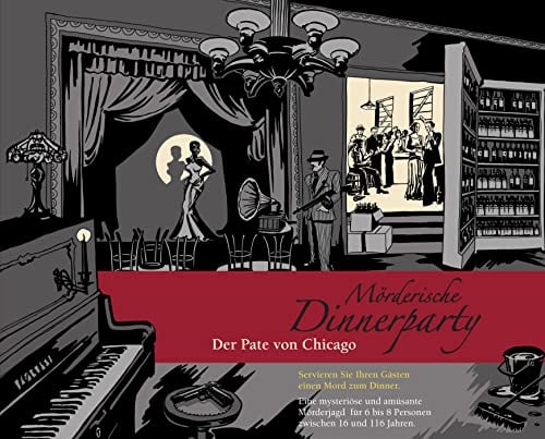 Mörderische Dinnerparty – Der Pate von Chicago - Krimidinner für zuhause für 6 bis 8 Personen/ spannendes Krimi Dinner Spiel/ Krimispiel für Erwachsene, Weiß