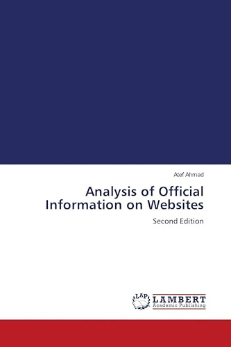 Analysis of Official Information on Websites: Second Edition