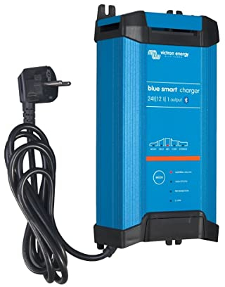 Victron Energy Blue Smart Batterie Ladegerät 24-Volt 12 Ampere 230V - Autobatterie Ladegerät - Batterieerhaltungsgerät und Desulfator - IP22 Geschützt - Bluetooth - Einzelausgang - CEE 7/7