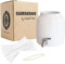 Humble House SAUERKROCK TAP Kombucha Crock with Stainless Steel Spigot and Cotton Cloth Cover - 5 Liter (1.3 Gallon) Ceramic Water Dispenser Kombucha Jar in Natural White for Continuous Brewing