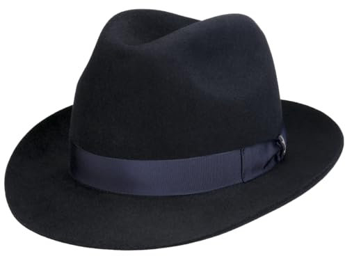 Borsalino Sombrero Bogart Marengo by Sombrero de fieltrofedora (58 cm - Azul)