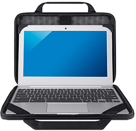 Belkin Air Protect Always-On Slim Laptophülle – Schutzhülle für 11 Zoll Laptops und Chromebooks, langlebiges und leichtes Design mit Schultergurt, ideal für Studenten und Profis, Schwarz