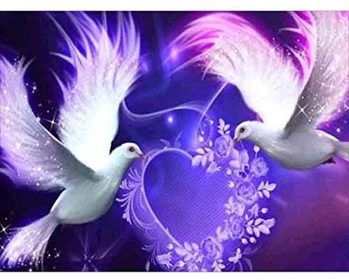 MXJSUA Kit de Peinture Diamant 5D, Diamond Painting, Peinture par Numéro, DIY Diamond Painting Full, Complet de Peinture Diamant, 30x40cm Peinture Diamant pour Adultes, Décoration Murale Maison, Pigeo