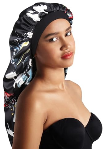 Alnorm XL Satin Sleep Cap Double Layer Silk Satin Bonnet