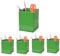10 Pack Square Paper Pen Holder, Creative Desktop Office Stationery Storage Box Pencil Holder Organizer (Green)