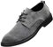 rismart Hombre Ante Oxford Semi Casual Zapatos de Cordones para Boda Trabajo Negocios(Gris,42 EU)