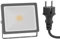 ledscom.de LED Gartenstrahler FLIN für außen, IP66, Stecker, grau, 11,5 W, 837lm, warmweiß